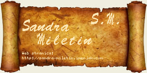 Sandra Miletin vizit kartica
